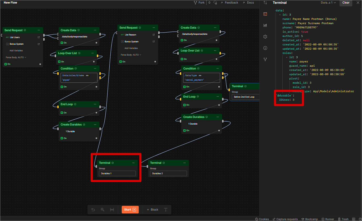 Postman don't save durables after 2nd End of Loop block · postmanlabs ...