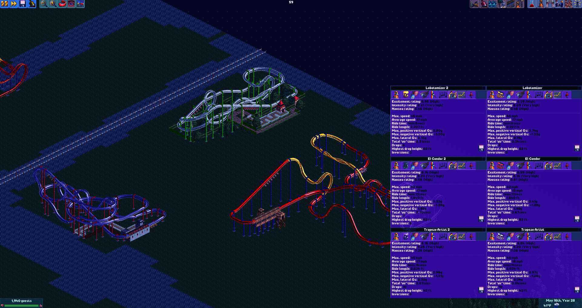 Rebalance intensities of different coasters, notably the B&M Inverted ...