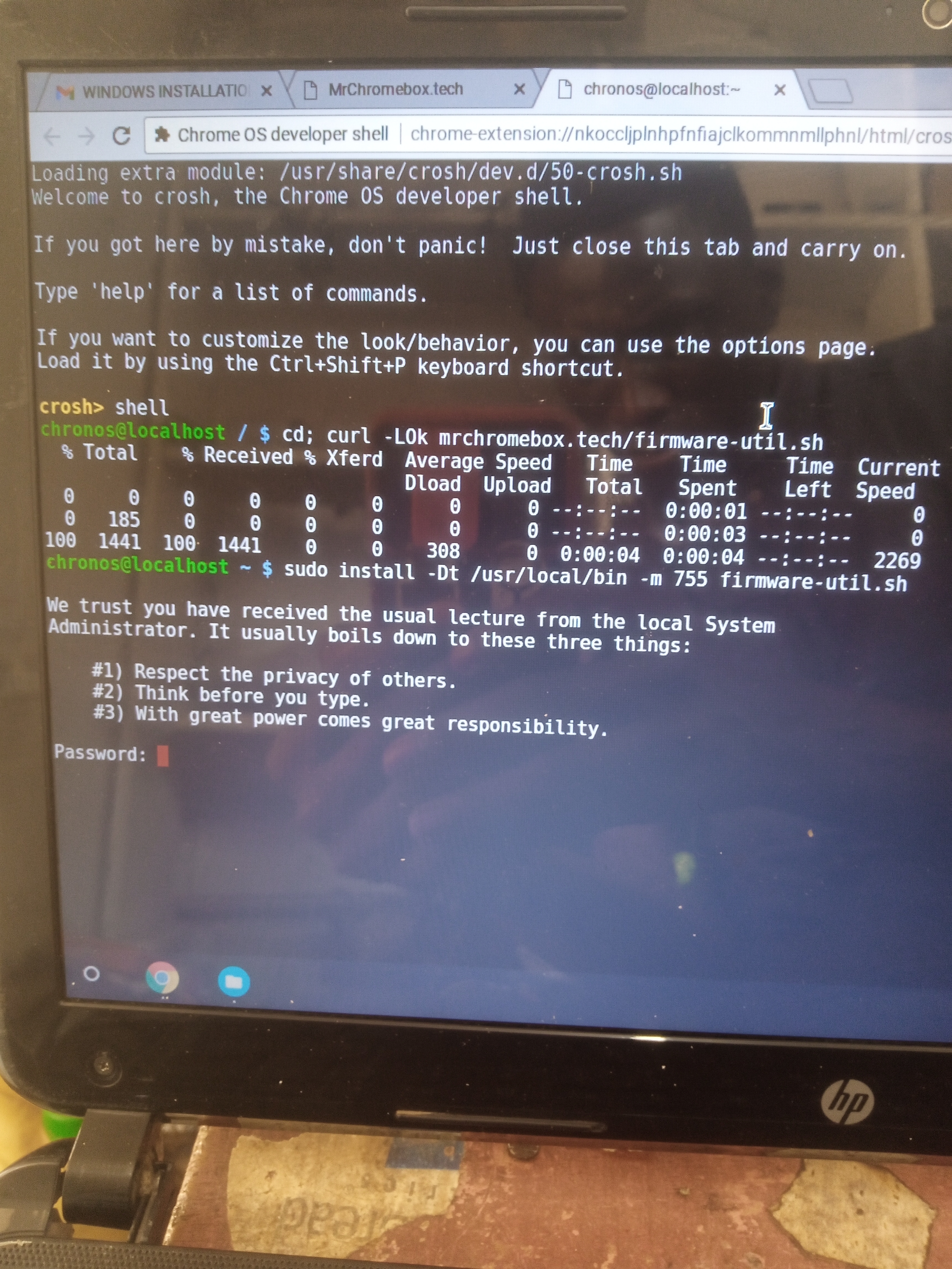 Firmware utility script requires password · Issue #174 · MrChromebox ...