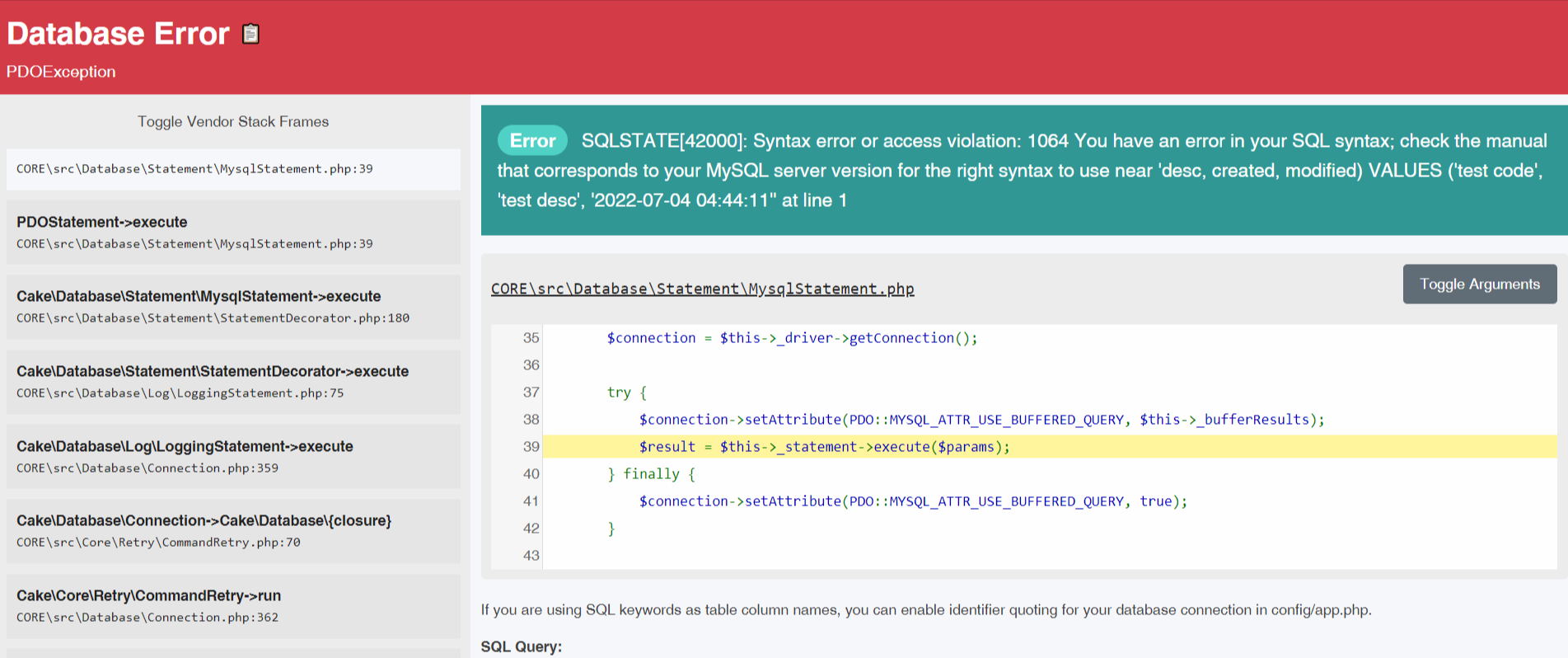 Error-Database-Error