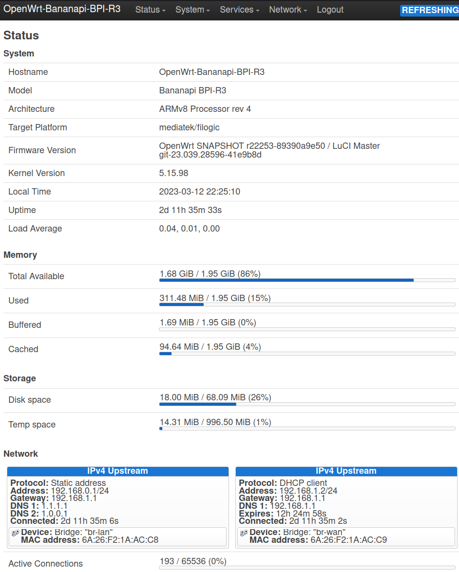 Bananapi BPI R3 periodic disconnect all (mtk_soc_eth transmit queue 3