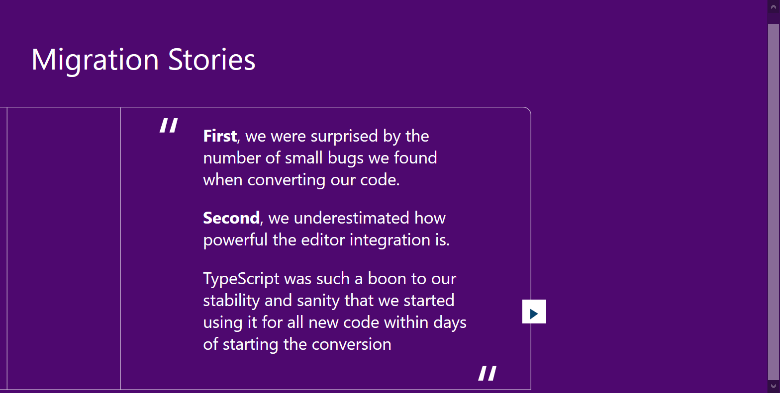 Migration Stories area has scrollwheels · Issue #271 · microsoft ...