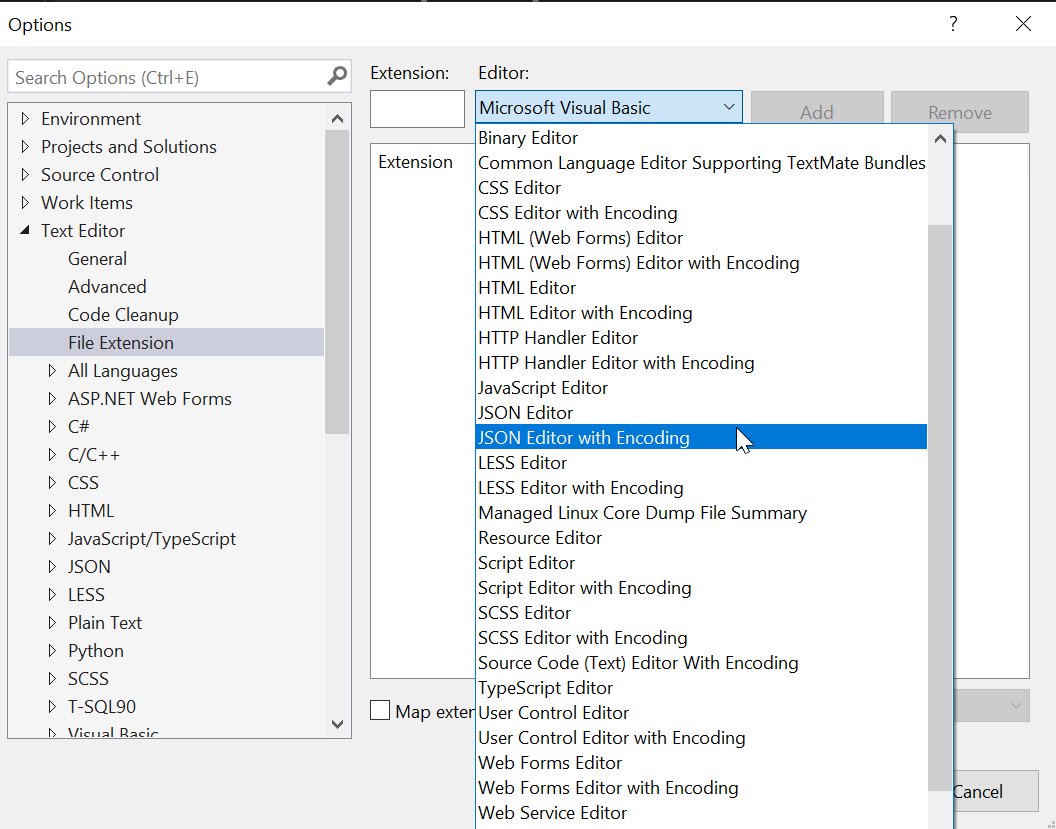 Python editor is not visible in the Editor mappings · Issue #7046 ...