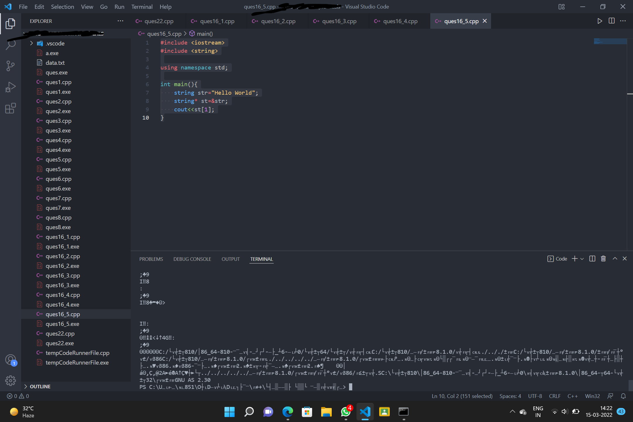 The encodinhg of the terminal changes after I run this c++ code · Issue ...