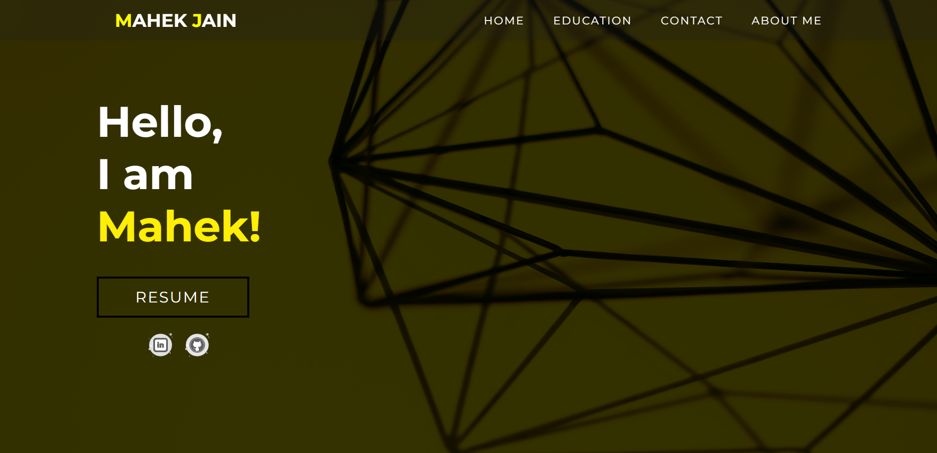 GitHub - mahek15/Portfolio: This is my first portfolio website built ...