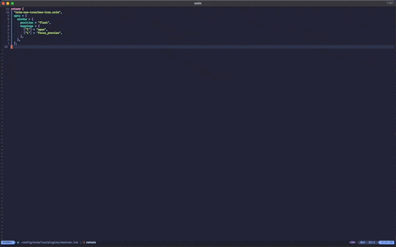 Floating window doesn't center after closing preview · Issue 782