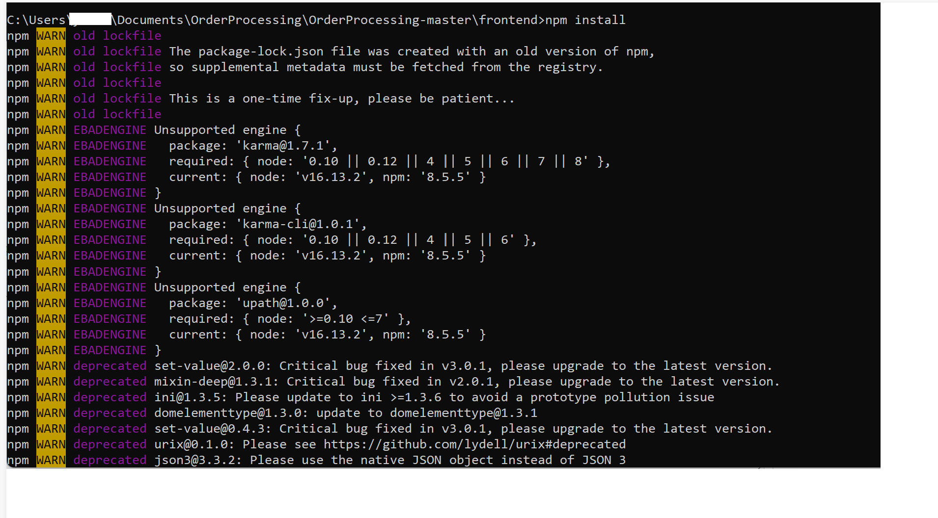 NPM Install Issue · Issue #1 · roxxardev/OrderProcessing · GitHub