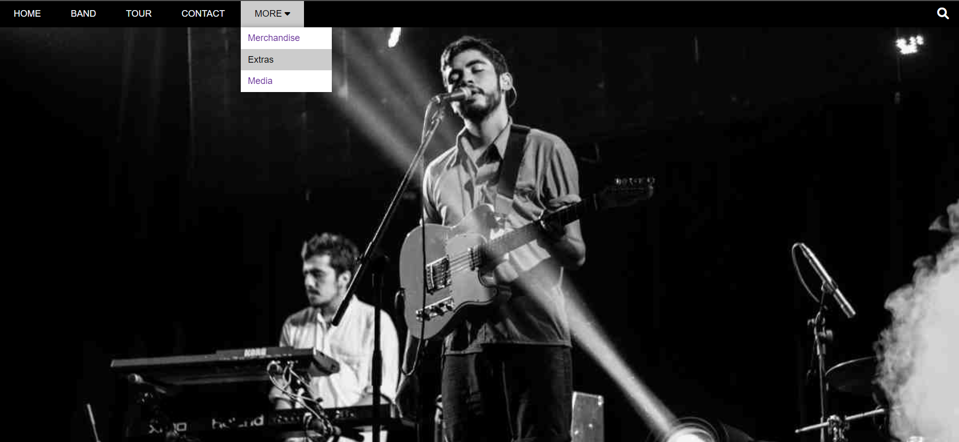 GitHub - thhuyen/the-band---html-css: This is the first website ...