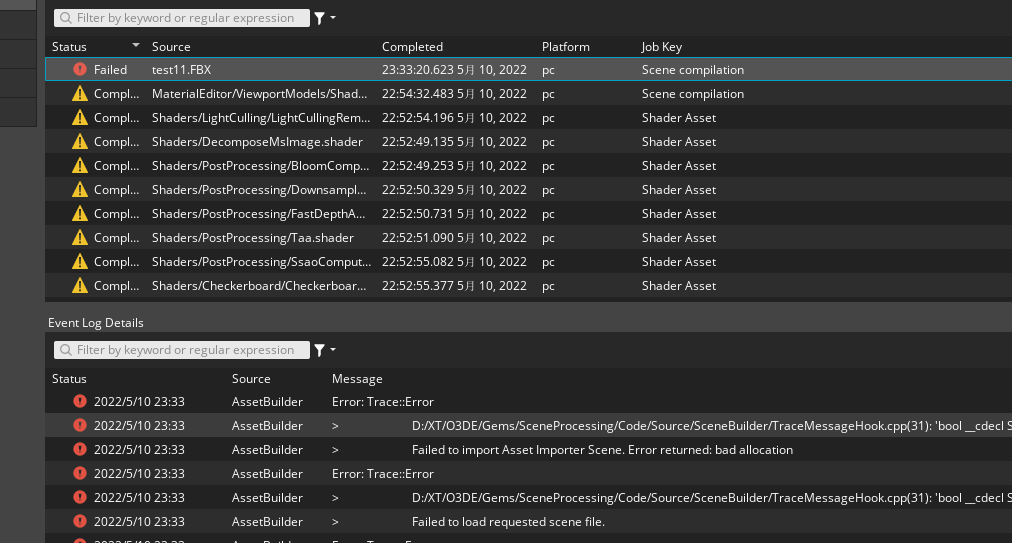FBX compilation failed · Issue #9461 · o3de/o3de · GitHub