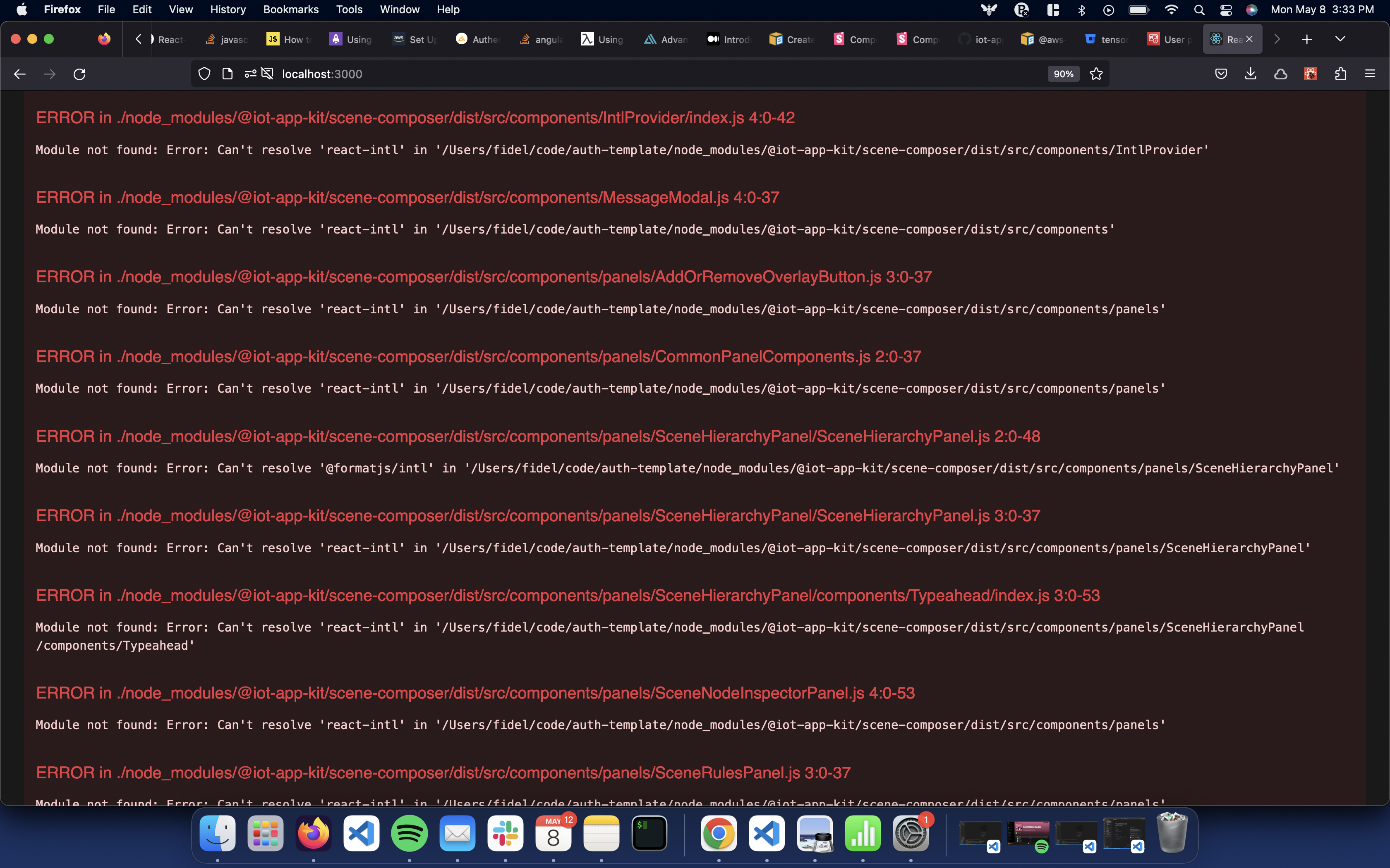 Module not found: Error: Can't resolve in node_modules/@iot-app-kit ...