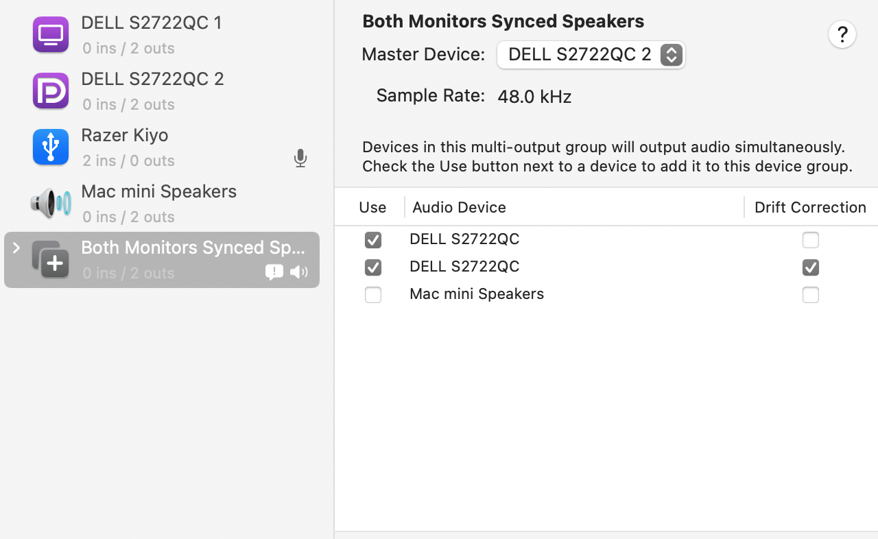 Dual Dell Monitors Mac mini Double Volume Control · MonitorControl MonitorControl