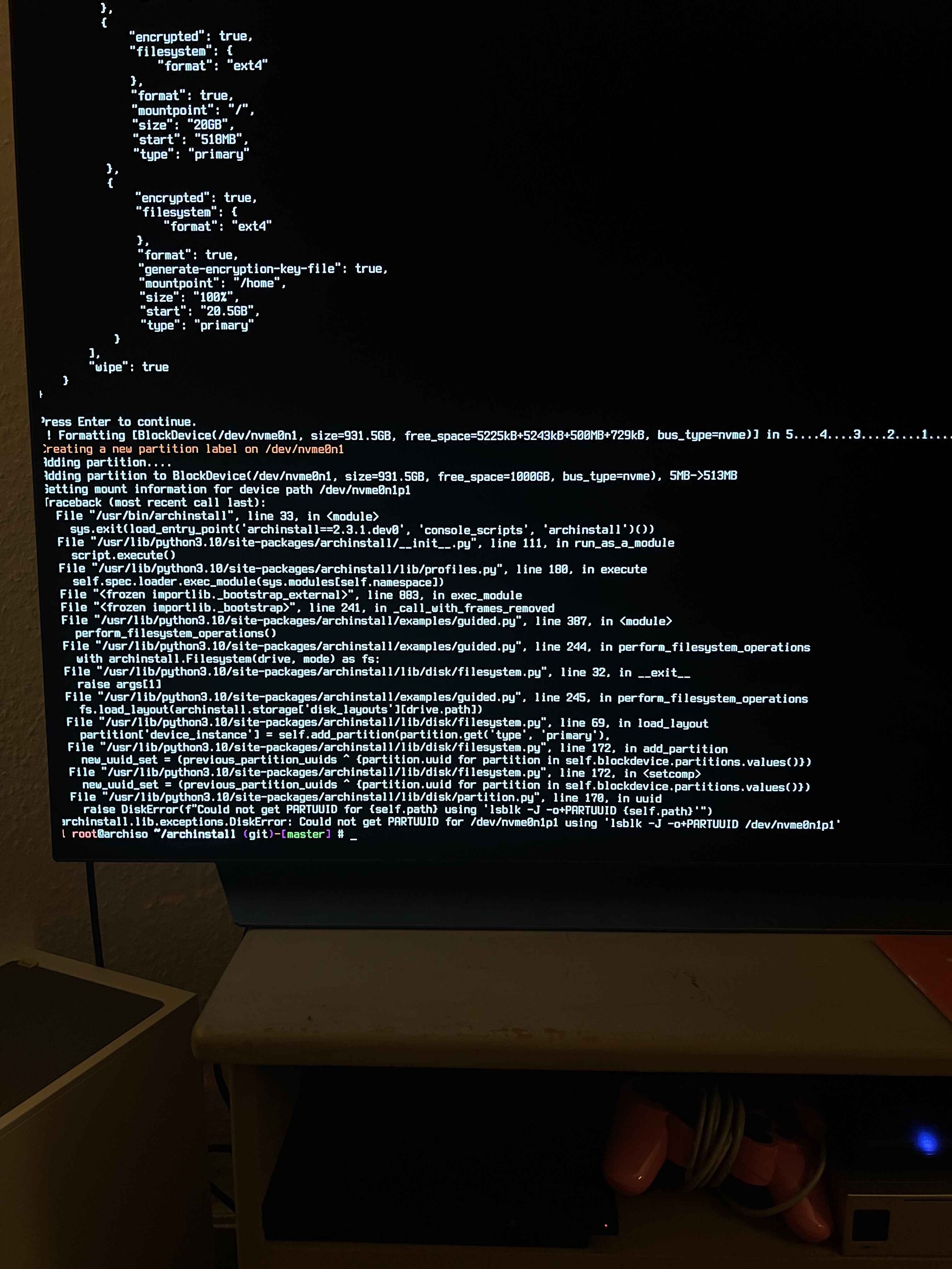 Could not get PARTUUID · Issue #892 · archlinux/archinstall · GitHub