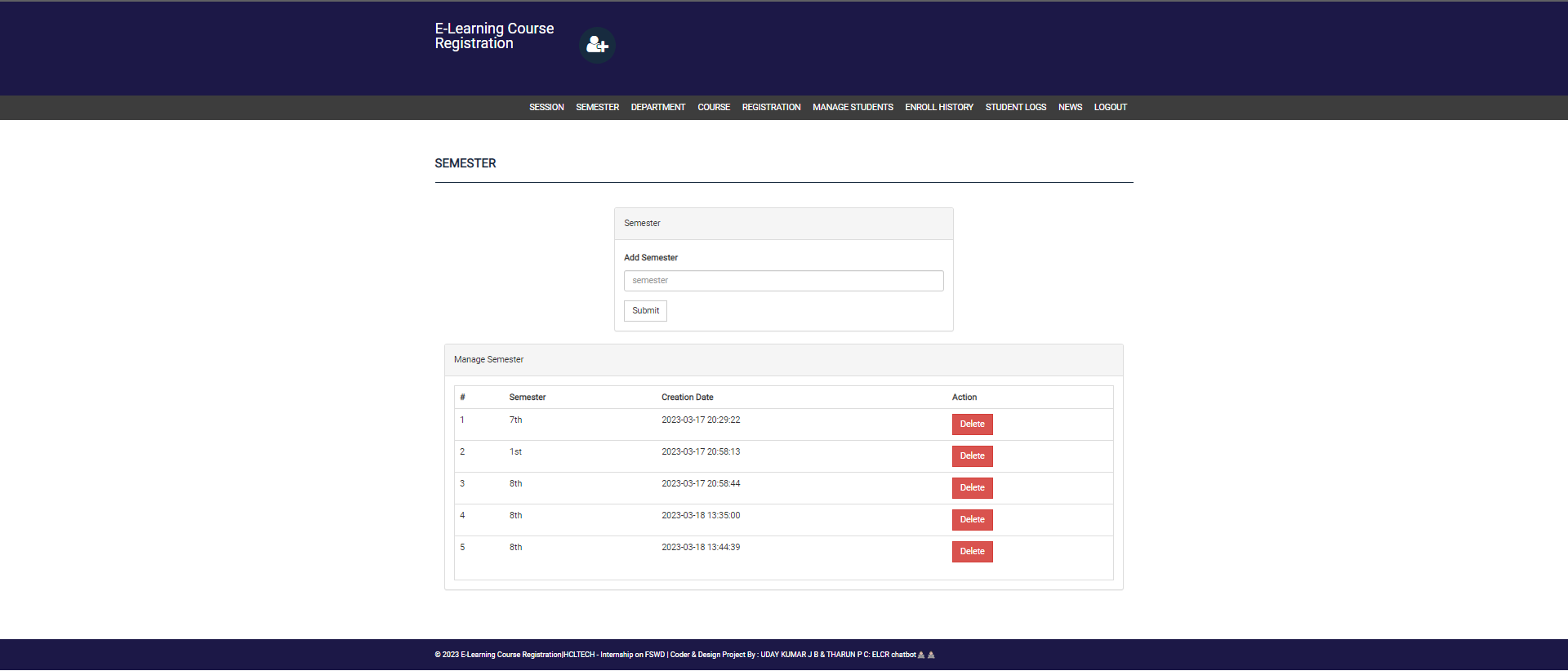 GitHub - UdayReddyJB/FRT-ELCR-Project: E-Learning Course Registration ...
