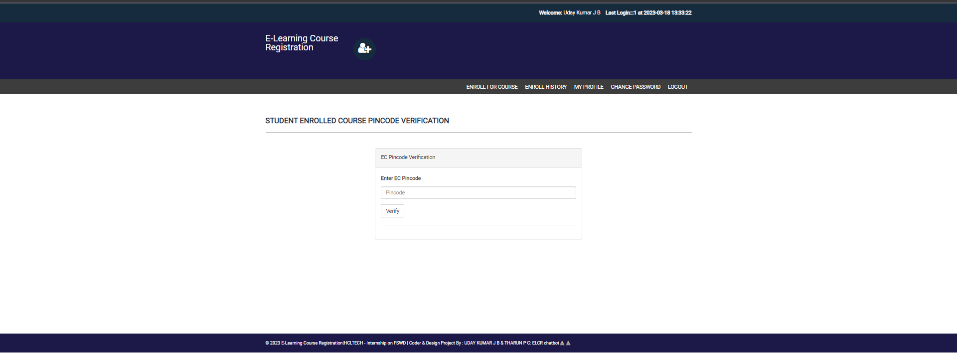 GitHub - UdayReddyJB/FRT-ELCR-Project: E-Learning Course Registration ...