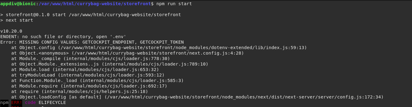 npm run start fails on a fresh clone · Issue #8 · unchainedshop/create ...