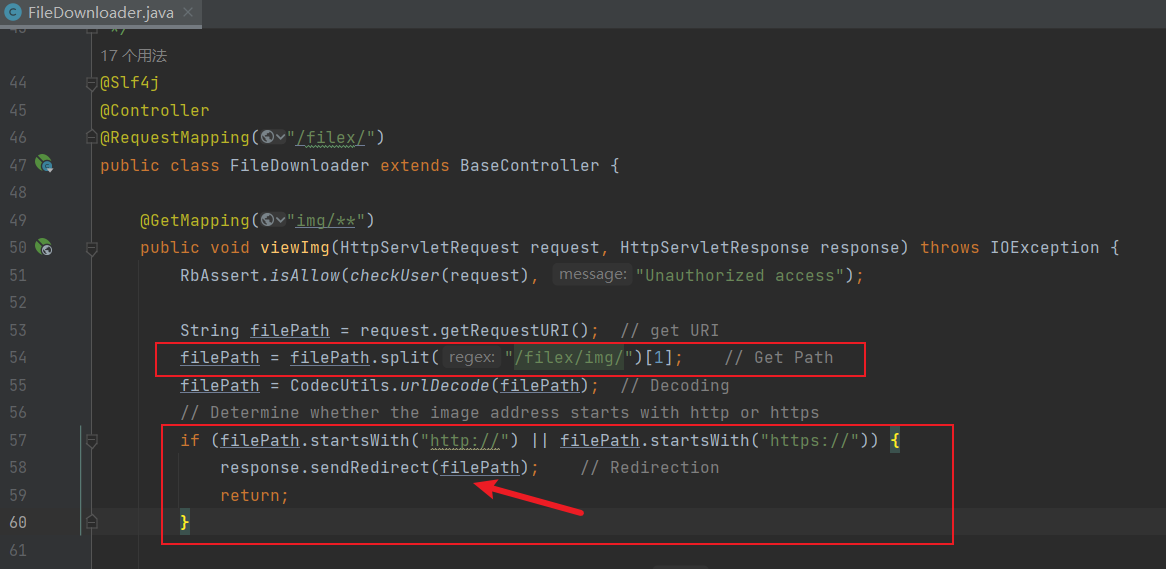 A URL redirection vulnerability exists in the/file/img/* * interface of ...