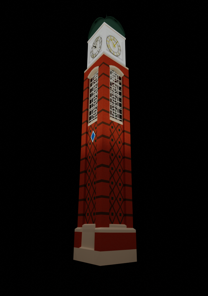 GitHub BluntCole/GVSUClockTower I made a 3d render of the GVSU clock tower in blender.