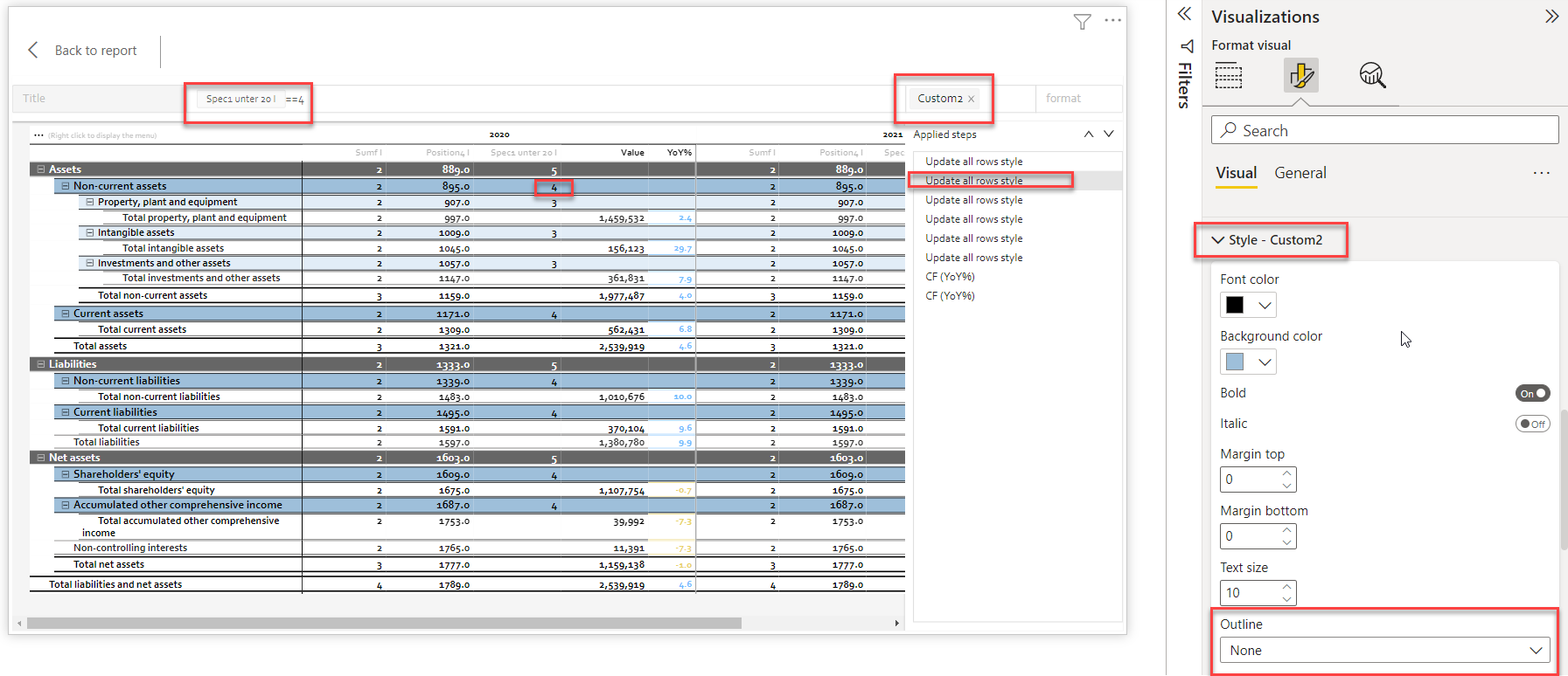 Conditional Formatting = Column Value · Profitbase PowerBI-visuals ...