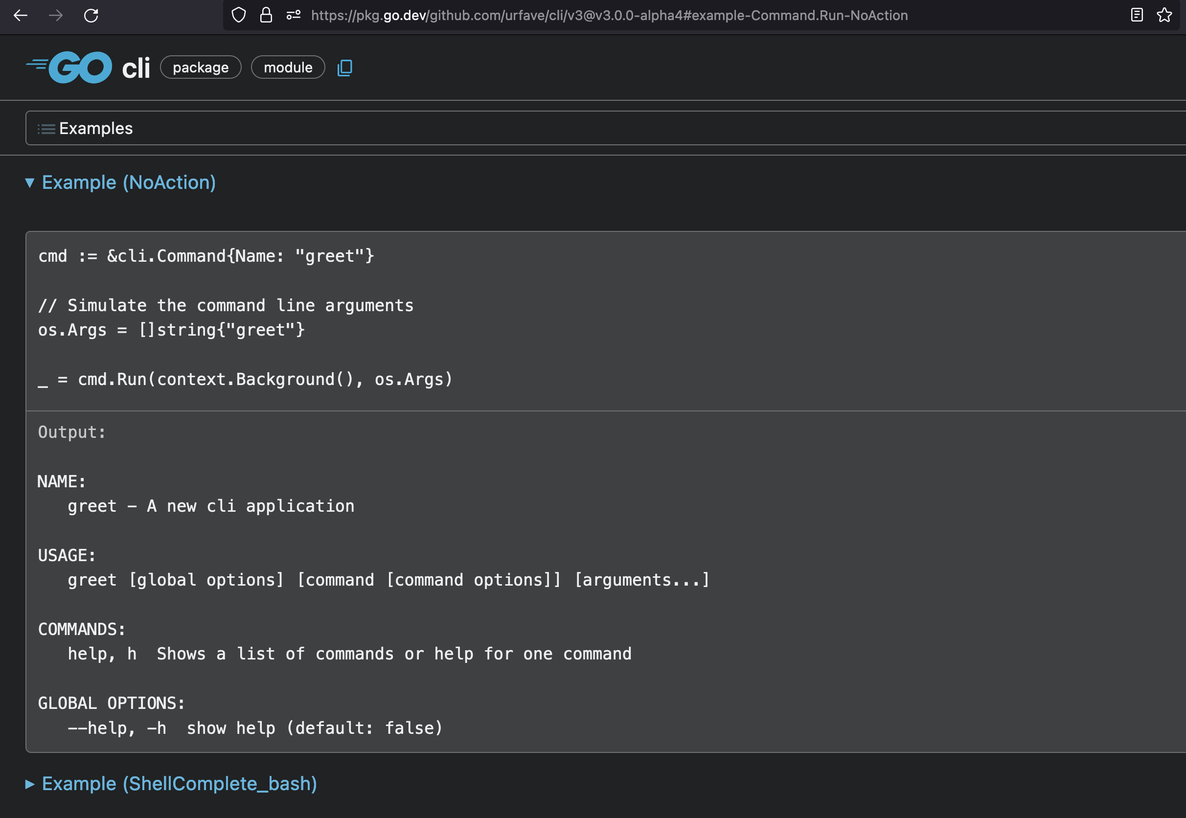 x/pkgsite examples in packages with a v2+ major version suffix are not