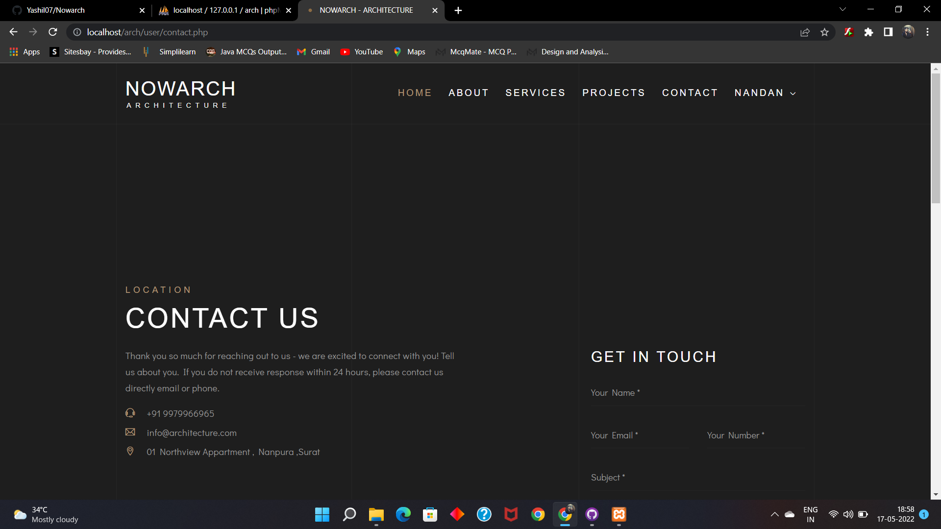 GitHub - ViralJariwala/Nowarch: NOWARCH is a Website for designing your ...