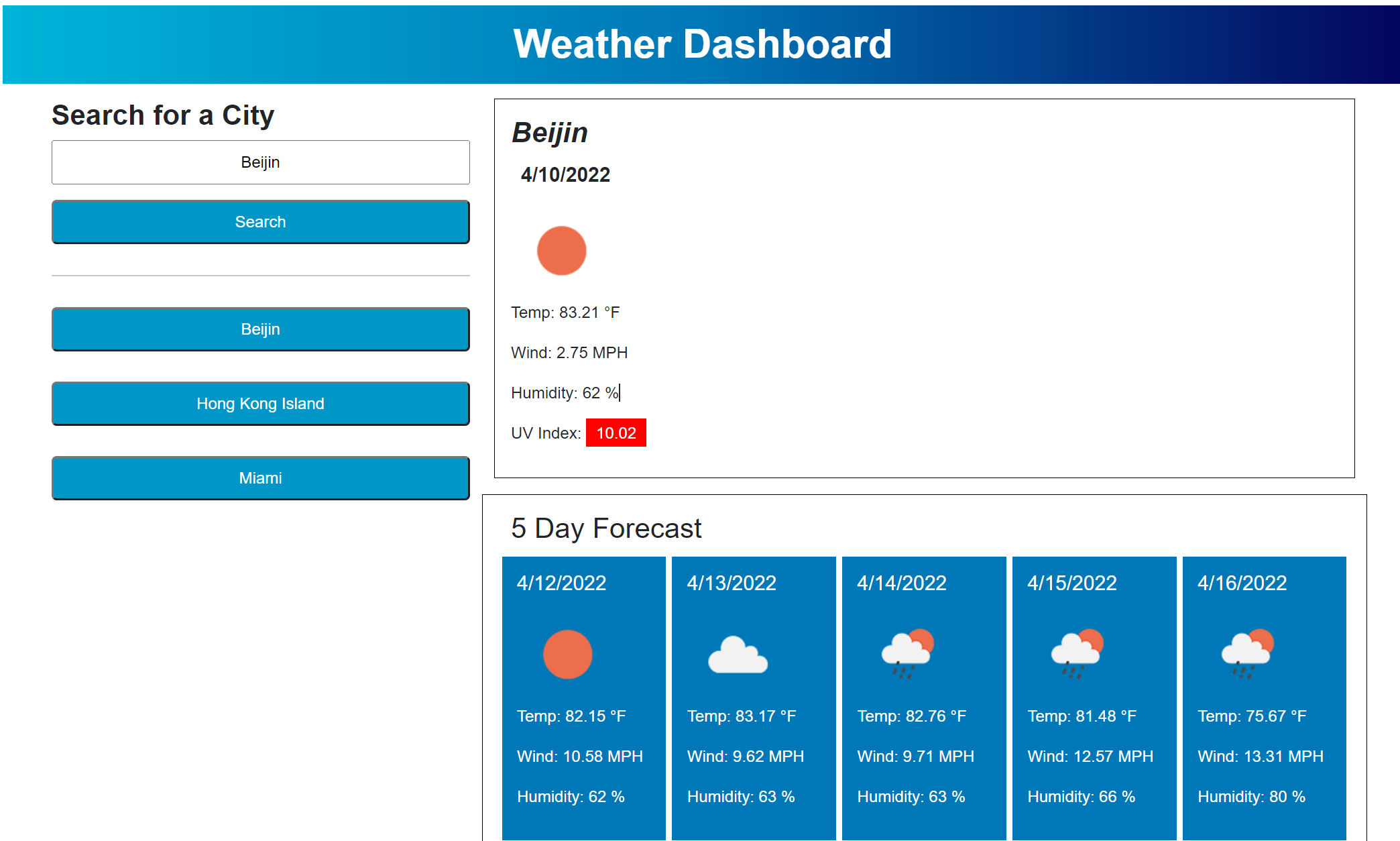 GitHub - avazque008/weather-dashboard