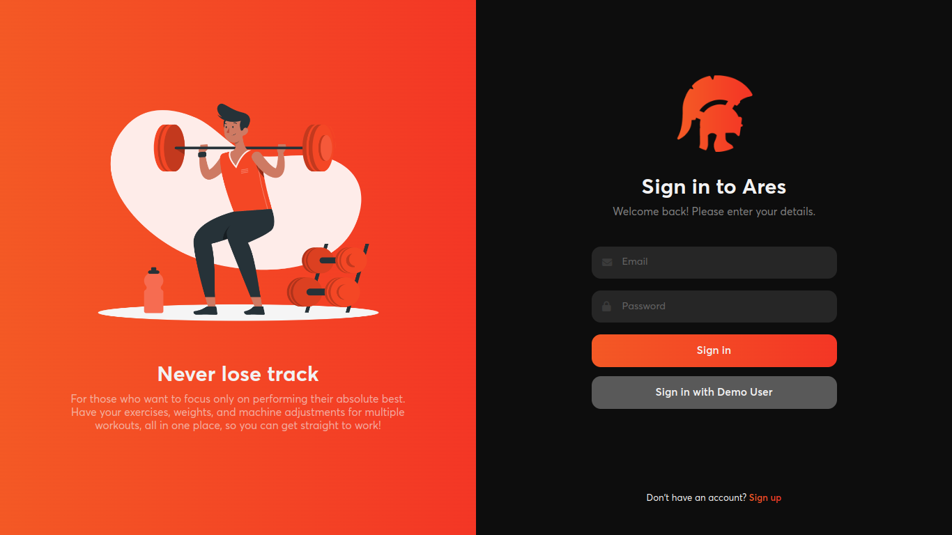 Github brunosag ares a minimal workout tracker web app built with flask 