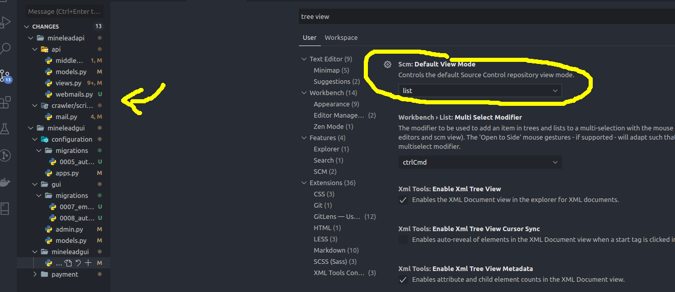 When extensions are enabled source control sticks to tree view · Issue ...