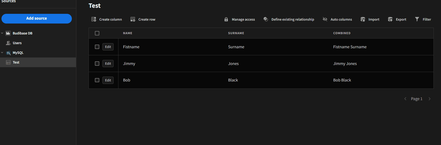 Formulas get deleted when fetching tables from a MariaDB data source