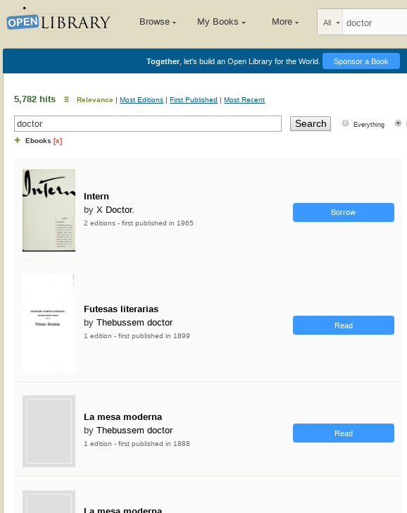 openlibrary org_search_q=doctor mode=ebooks m=edit m=edit has_fulltext=true
