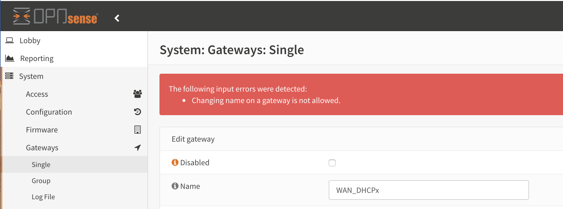 Renaming Of Gateway Not Working Issue 3508 Opnsense core GitHub