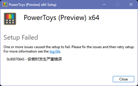 Powertoys can`t be installed · Issue #22883 · microsoft/PowerToys · GitHub