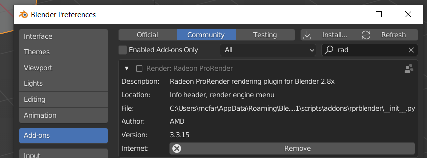 The add on won't load. I just bought a 12core 24thread cpu, a 5700xt