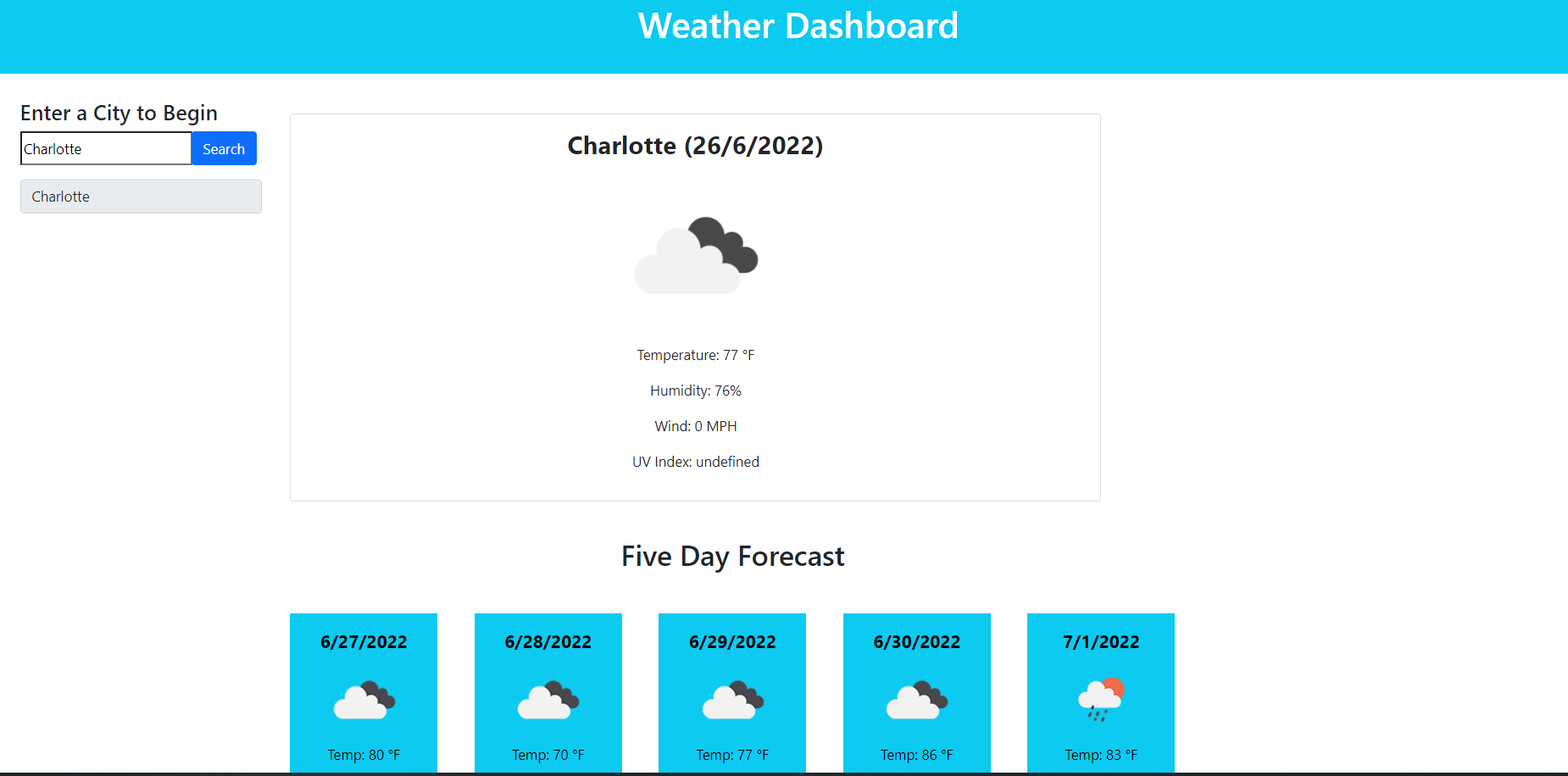 GitHub - JTAL3/weather-dashboard: Simple Weather APP