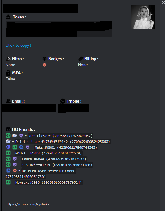 GitHub syslinks/AnonymousStealer Discord Stealer