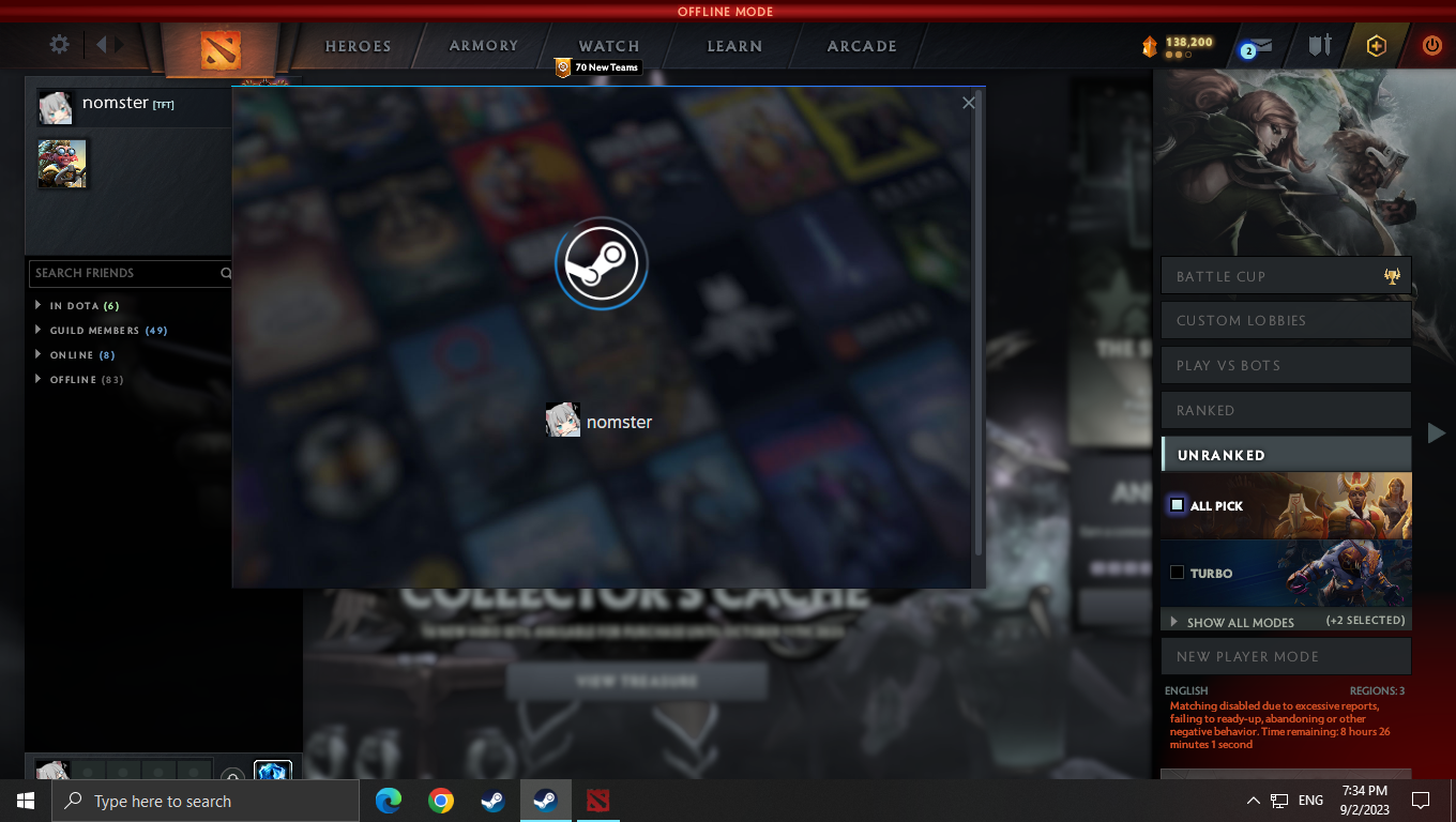 Steam refresh sign in in-game · Issue #12133 · ValveSoftware/Dota2 ...