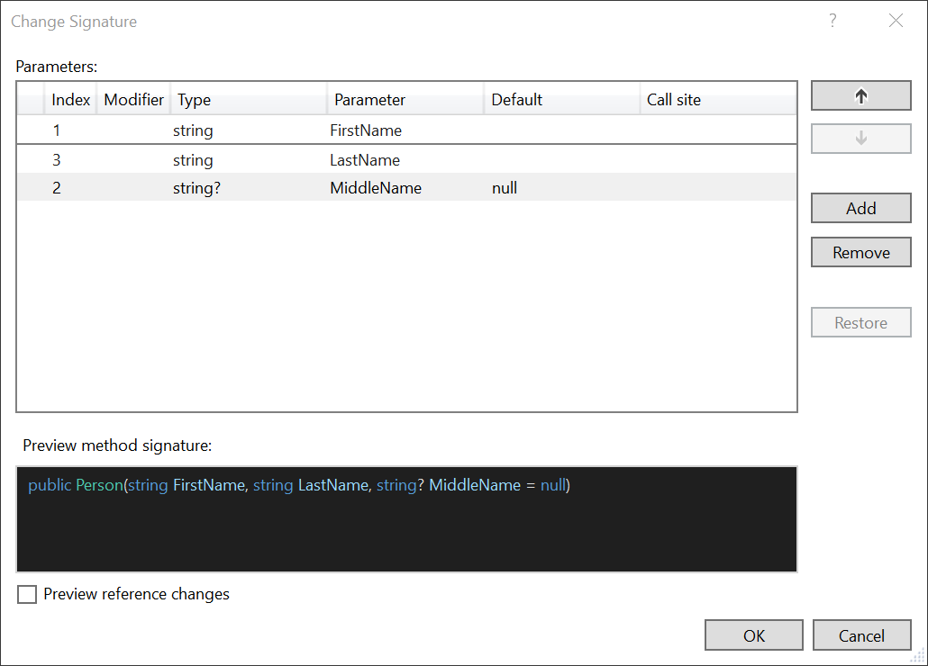 Change Signature crashes if the signature is not valid · Issue #56495 ...