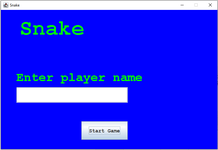 GitHub - AndrewidRizk/SnakeGame: Java - A snake game with a start ...