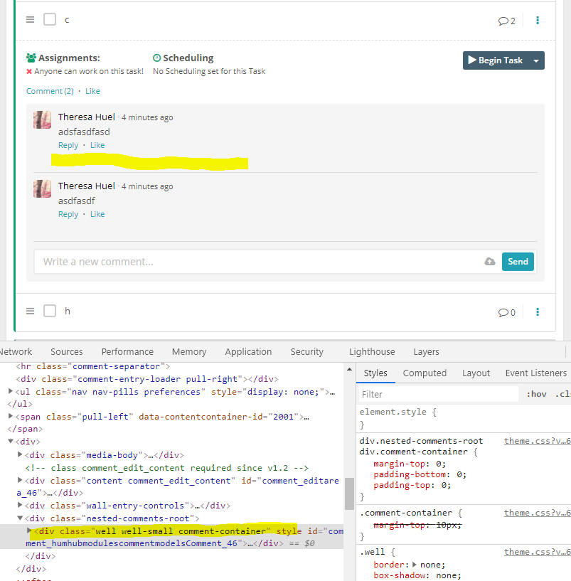 Comment widget renders gap between comments · Issue #4716 · humhub ...