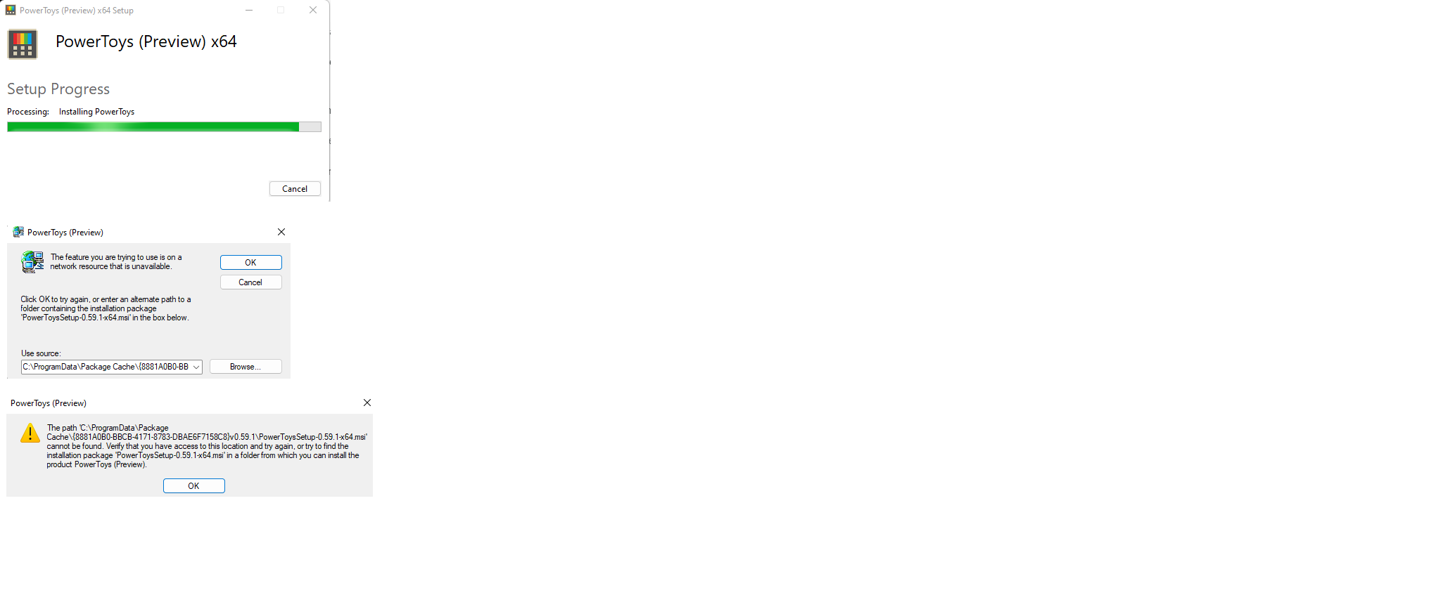Can't update, stuck · Issue #23200 · microsoft/PowerToys · GitHub