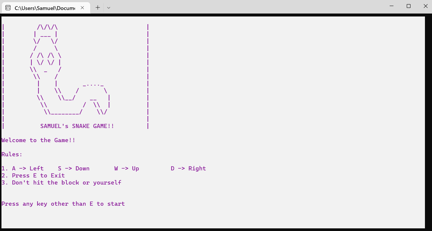 GitHub - Samuel-Nadar1211/Snake-Game