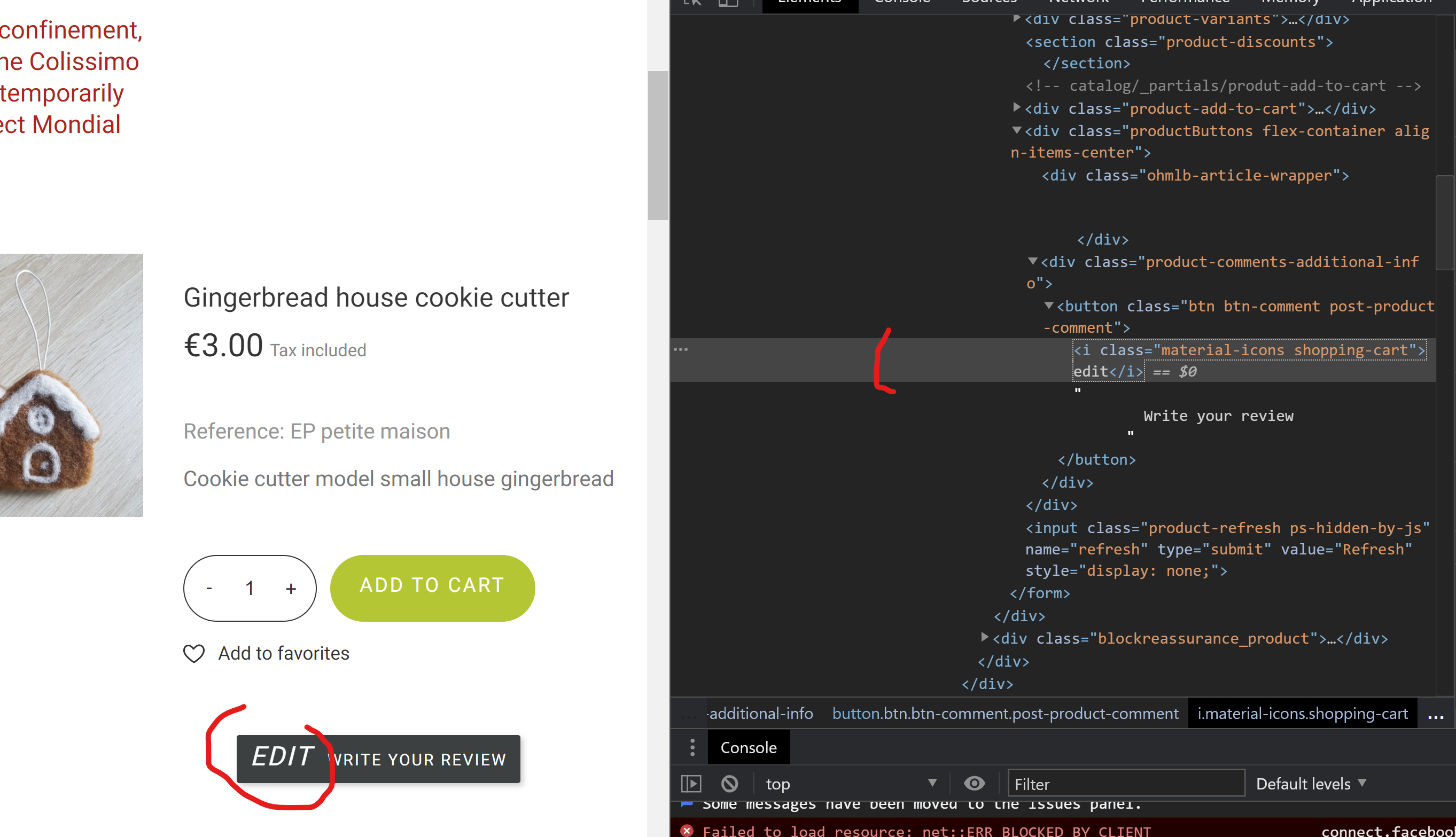Comments module 4.21: Button with "EDIT" tag I can't remove · Issue ...