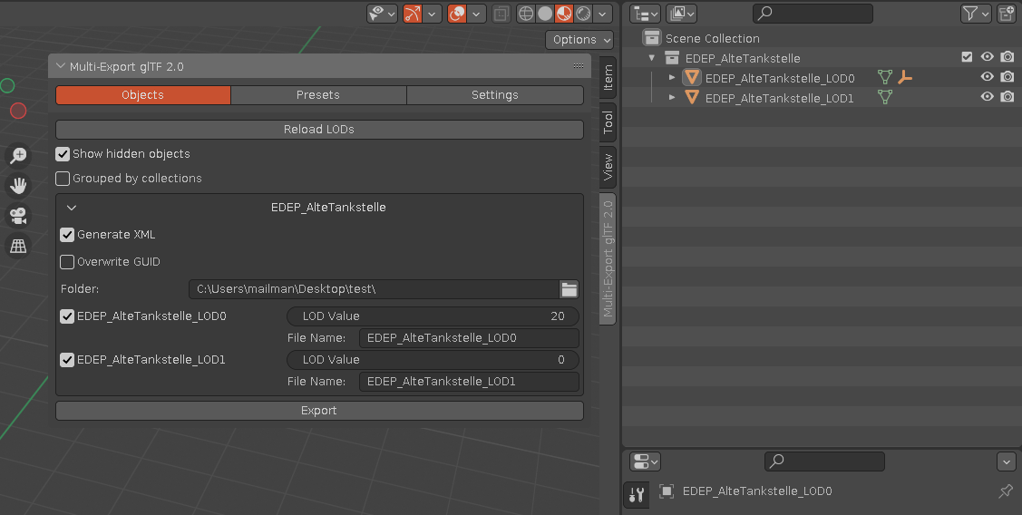 Only one xml is needed · Issue 134 · AsoboStudio/glTFBlenderIOMSFS