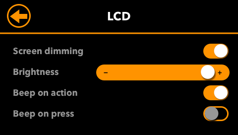LCD-Settings