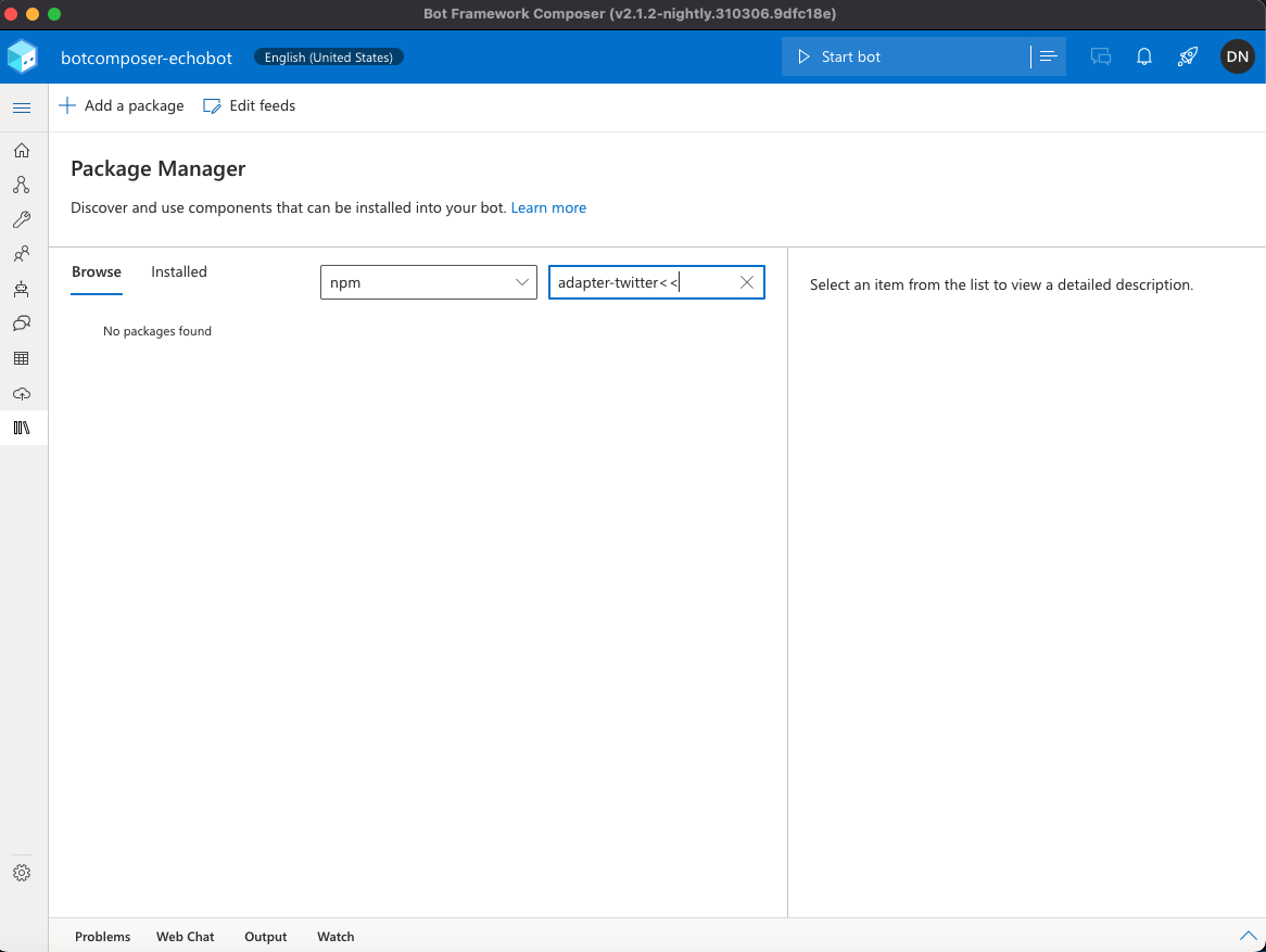 Twitter adapter in bot composer nodejs · Issue #9275 · microsoft ...