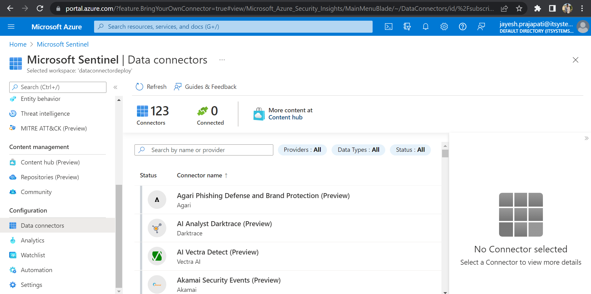 By using Validate the Connector UX "Import button" is not visible on ...