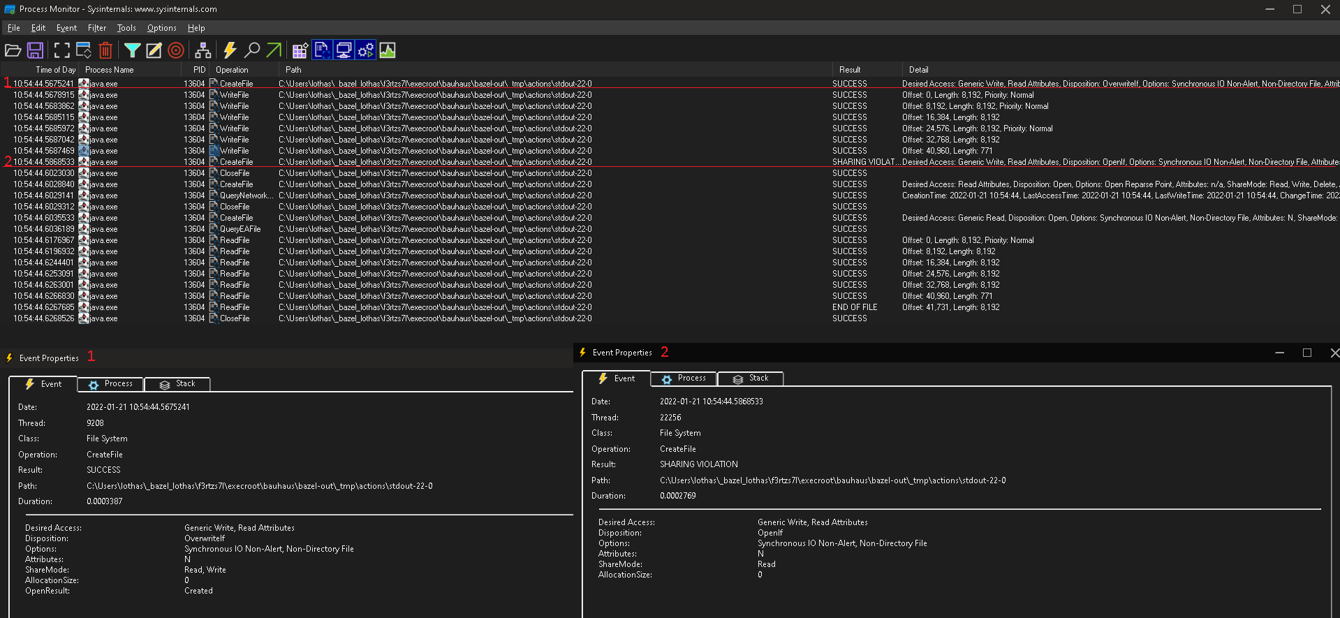 Sharing violation · Issue 11220 · bazelbuild/bazel · GitHub