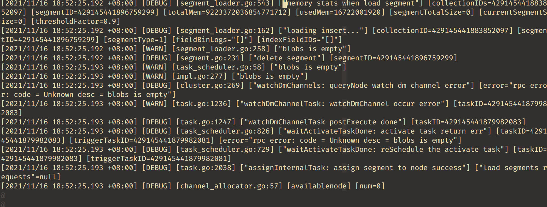 [Bug]: load collection with unflushed segment failed · Issue #11923 ...