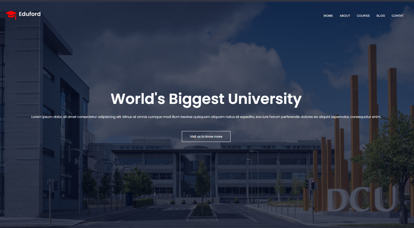 GitHub - ThurFerreira/UniversityHomepage: A University home page ...