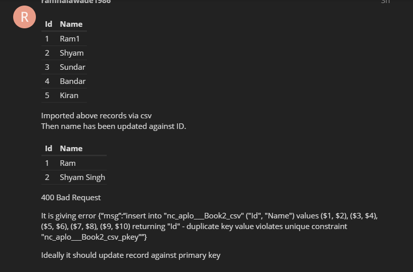 Upload Csv For Existing Data Not Working Issue 4600 Nocodb nocodb upload-csv-for-existing-data-not-working-issue-4600-nocodb-nocodb