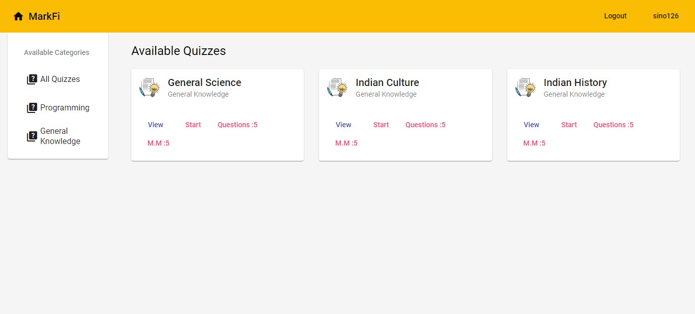 GitHub - abhinavraj12/MarkFi: This is the single page Exam Portal ...